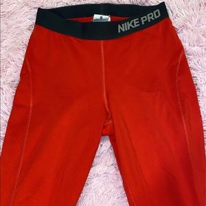 Nike Pro Dri Fit Red Full Length Leggings Size M